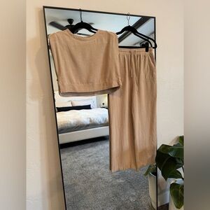 HERSY crop w/ shoulder pads and matching pants. So so cute on.